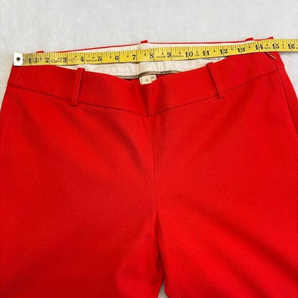 J. Crew Minnie Stretch Ankle Trouser Mid Rise Dress Pants Red Women’s Size 4 - Picture 10 of 12